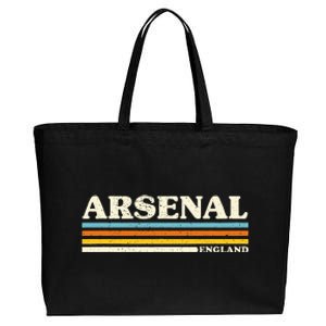 Retro Stripe Arsenal Cotton Canvas Jumbo Tote