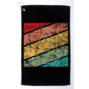 Retro Sobriety Anniversary Sober Aa Na Recovery Platinum Collection Golf Towel