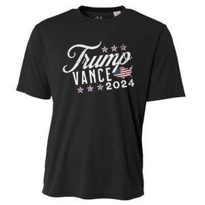 Retro Style American Flag Trump Vance 2024 Vice President Cooling Performance Crew T-Shirt