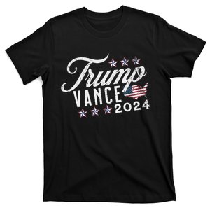 Retro Style American Flag Trump Vance 2024 Vice President T-Shirt