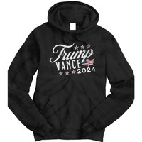 Retro Style American Flag Trump Vance 2024 Vice President Tie Dye Hoodie