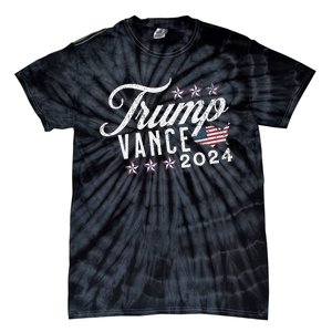 Retro Style American Flag Trump Vance 2024 Vice President Tie-Dye T-Shirt