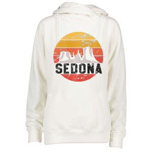 Retro Sedona Arizona Family Vacation Red Rocks Gift Premium Womens Funnel Neck Pullover Hood