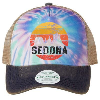 Retro Sedona Arizona Family Vacation Red Rocks Gift Premium Legacy Tie Dye Trucker Hat