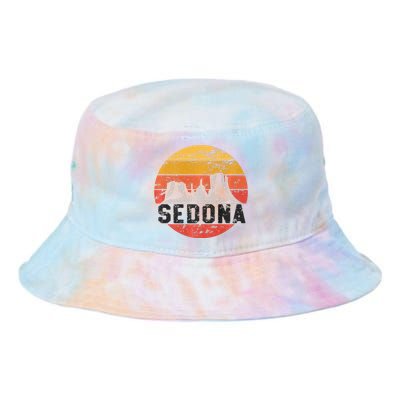 Retro Sedona Arizona Family Vacation Red Rocks Gift Premium Tie Dye Newport Bucket Hat