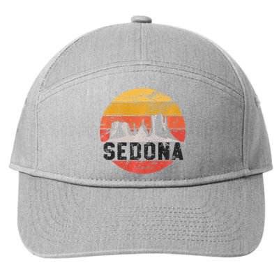 Retro Sedona Arizona Family Vacation Red Rocks Gift Premium 7-Panel Snapback Hat