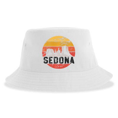 Retro Sedona Arizona Family Vacation Red Rocks Gift Premium Sustainable Bucket Hat