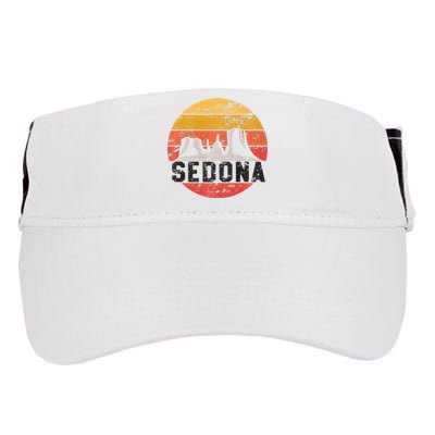 Retro Sedona Arizona Family Vacation Red Rocks Gift Premium Adult Drive Performance Visor