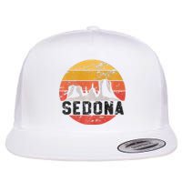 Retro Sedona Arizona Family Vacation Red Rocks Gift Premium Flat Bill Trucker Hat