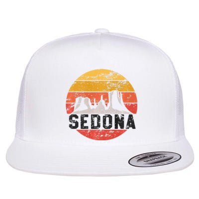 Retro Sedona Arizona Family Vacation Red Rocks Gift Premium Flat Bill Trucker Hat