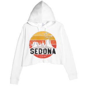 Retro Sedona Arizona Family Vacation Red Rocks Gift Premium Crop Fleece Hoodie