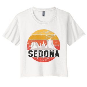 Retro Sedona Arizona Family Vacation Red Rocks Gift Premium Women's Crop Top Tee