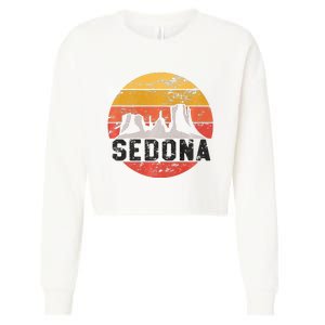 Retro Sedona Arizona Family Vacation Red Rocks Gift Premium Cropped Pullover Crew