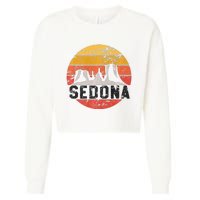 Retro Sedona Arizona Family Vacation Red Rocks Gift Premium Cropped Pullover Crew