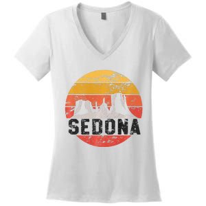 Retro Sedona Arizona Family Vacation Red Rocks Gift Premium Women's V-Neck T-Shirt