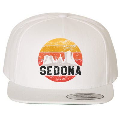 Retro Sedona Arizona Family Vacation Red Rocks Gift Premium Wool Snapback Cap