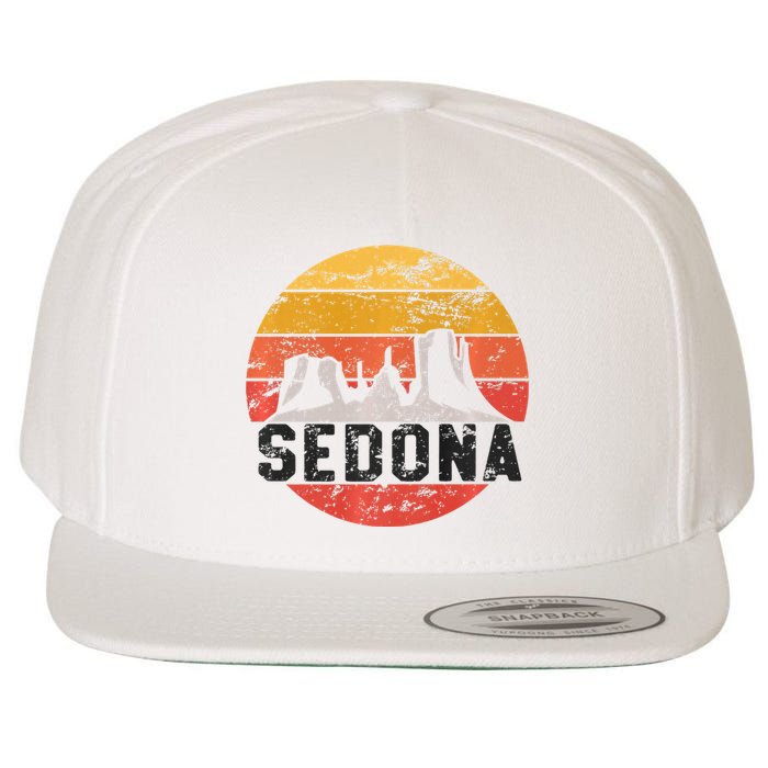 Retro Sedona Arizona Family Vacation Red Rocks Gift Premium Wool Snapback Cap