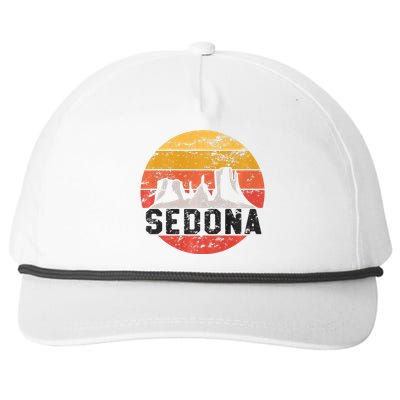 Retro Sedona Arizona Family Vacation Red Rocks Gift Premium Snapback Five-Panel Rope Hat