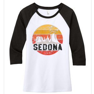 Retro Sedona Arizona Family Vacation Red Rocks Gift Premium Women's Tri-Blend 3/4-Sleeve Raglan Shirt