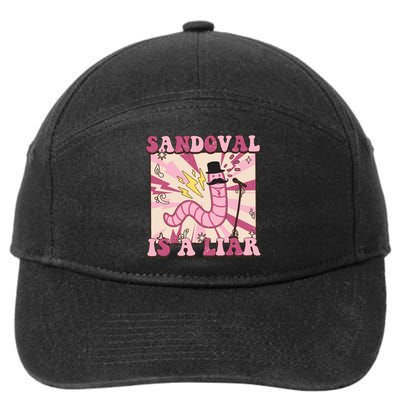 Retro Sandovals A Liar Worm With A Mustache 7-Panel Snapback Hat