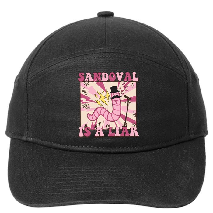 Retro Sandovals A Liar Worm With A Mustache 7-Panel Snapback Hat