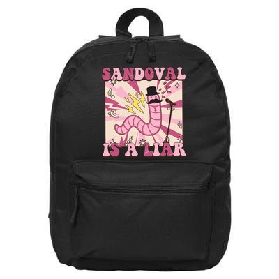 Retro Sandovals A Liar Worm With A Mustache 16 in Basic Backpack