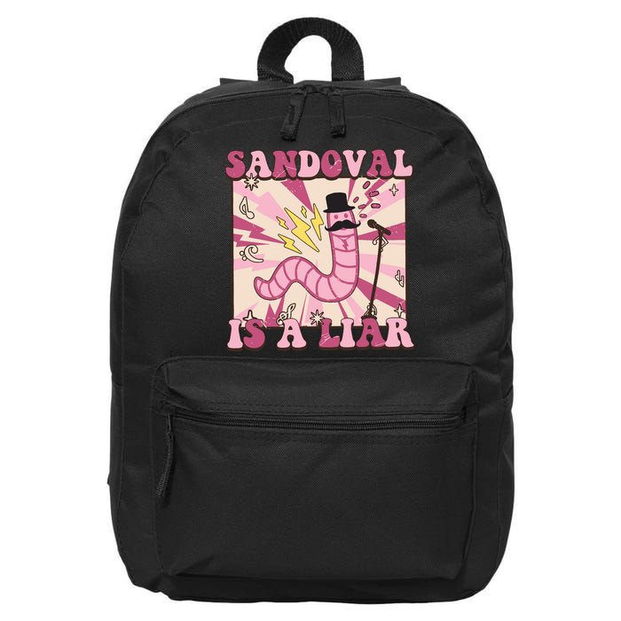 Retro Sandovals A Liar Worm With A Mustache 16 in Basic Backpack