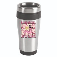 Retro Sandovals A Liar Worm With A Mustache 16oz Travel Tumbler
