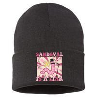 Retro Sandovals A Liar Worm With A Mustache Sustainable Knit Beanie