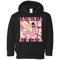 Retro Sandovals A Liar Worm With A Mustache Toddler Hoodie