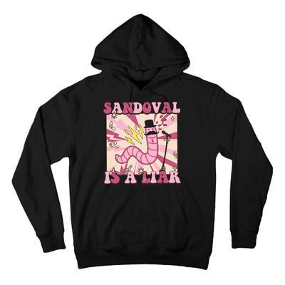 Retro Sandovals A Liar Worm With A Mustache Tall Hoodie