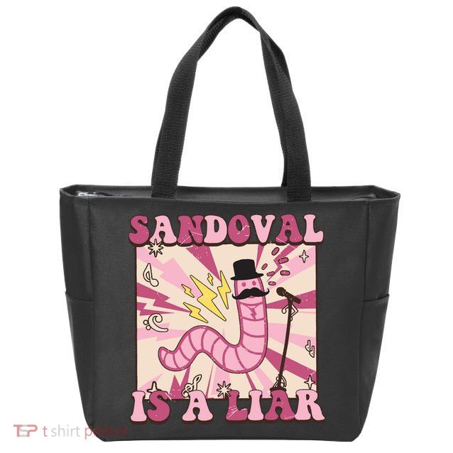 Retro Sandovals A Liar Worm With A Mustache Zip Tote Bag