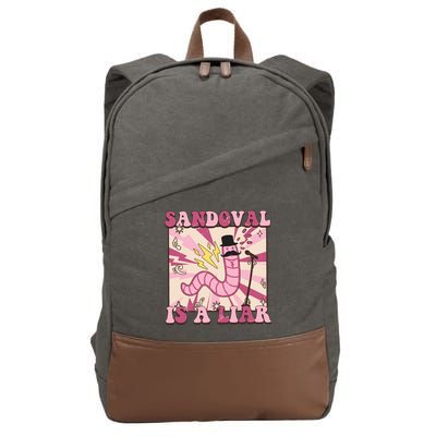 Retro Sandovals A Liar Worm With A Mustache Cotton Canvas Backpack