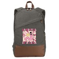 Retro Sandovals A Liar Worm With A Mustache Cotton Canvas Backpack