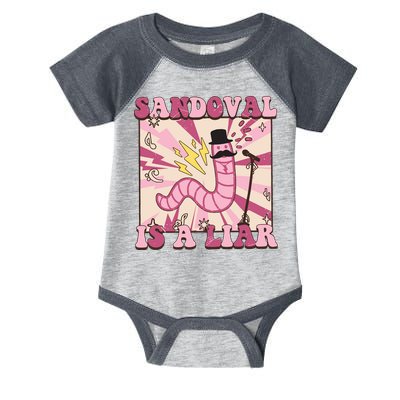 Retro Sandovals A Liar Worm With A Mustache Infant Baby Jersey Bodysuit