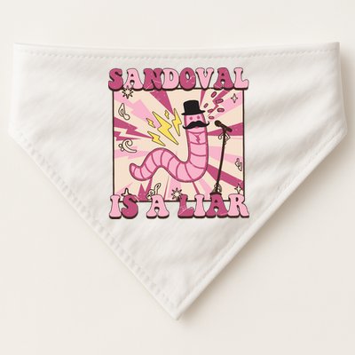 Retro Sandovals A Liar Worm With A Mustache USA-Made Doggie Bandana