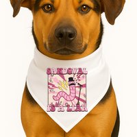 Retro Sandovals A Liar Worm With A Mustache USA-Made Doggie Bandana