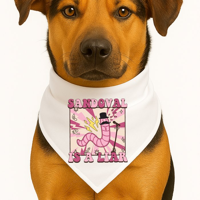 Retro Sandovals A Liar Worm With A Mustache USA-Made Doggie Bandana