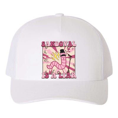 Retro Sandovals A Liar Worm With A Mustache Yupoong Adult 5-Panel Trucker Hat