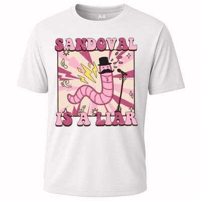 Retro Sandovals A Liar Worm With A Mustache Performance Shirt
