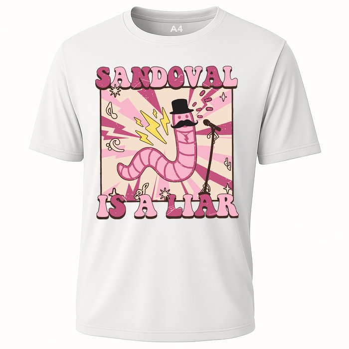 Retro Sandovals A Liar Worm With A Mustache Performance Shirt
