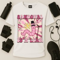 Retro Sandovals A Liar Worm With A Mustache Performance Shirt