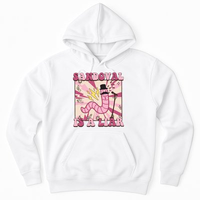 Retro Sandovals A Liar Worm With A Mustache Hoodie