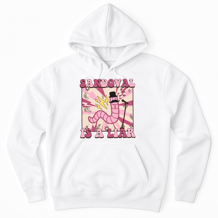 Retro Sandovals A Liar Worm With A Mustache Hoodie