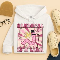 Retro Sandovals A Liar Worm With A Mustache Hoodie