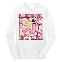 Retro Sandovals A Liar Worm With A Mustache Long Sleeve Shirt