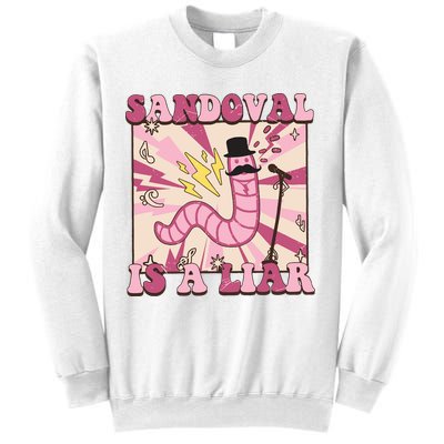 Retro Sandovals A Liar Worm With A Mustache Sweatshirt
