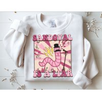 Retro Sandovals A Liar Worm With A Mustache Sweatshirt