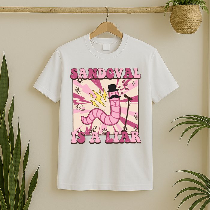 Retro Sandovals A Liar Worm With A Mustache T-Shirt