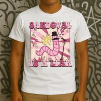 Retro Sandovals A Liar Worm With A Mustache T-Shirt